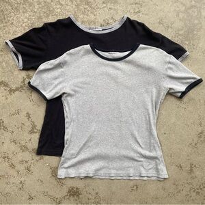 Classic Black and Gray Short Sleeve Tees